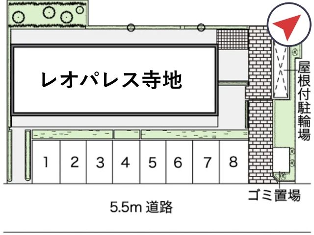 レオパレス寺地駐車場【38100】の駐車場写真