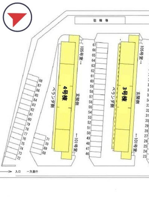 ビレッジハウス美合【W-137】※4号棟付近の駐車場写真