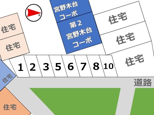 駐車場の配置図です。
