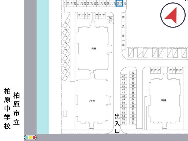 柏原河原団地駐車場(1号棟付近)の駐車場写真