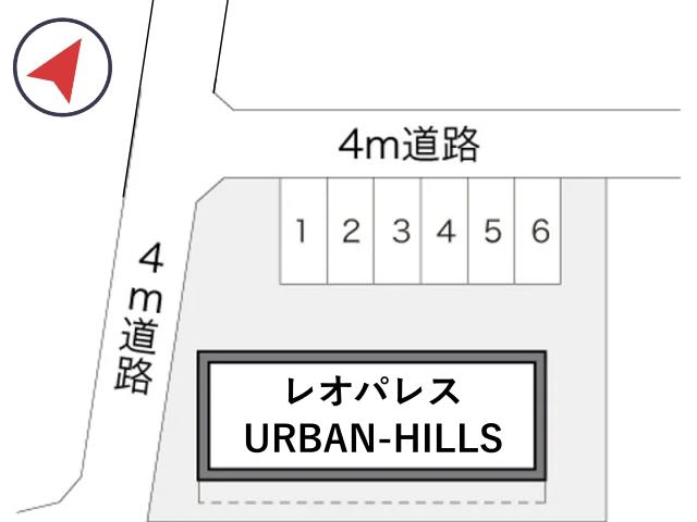 レオパレスURBAN-HILLS駐車場【14603】の駐車場写真