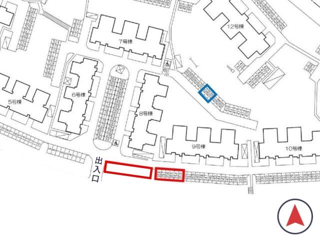 堺若松台2丁(若松台第2) 団地駐車場(8～9号棟付近)の駐車場写真
