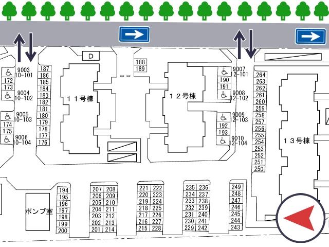 東大阪加納団地駐車場(11,12号棟付近)の駐車場写真