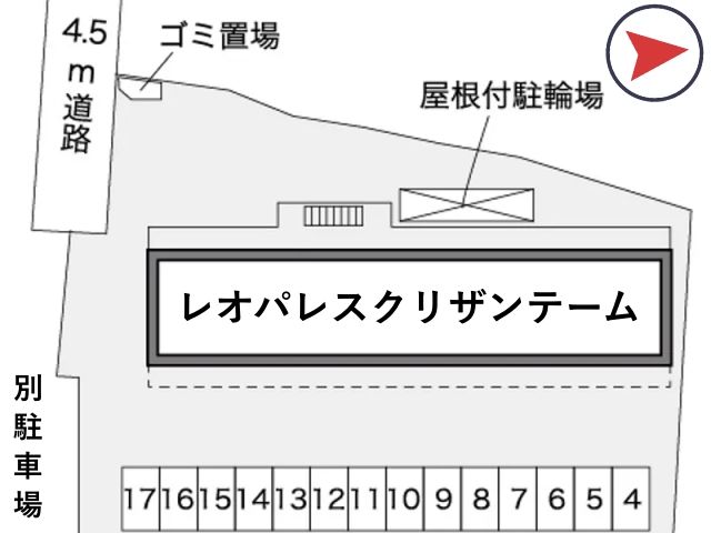 レオパレスクリザンテーム駐車場【28785】の駐車場写真