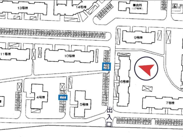 高倉台第3 団地駐車場(4号棟付近)の駐車場写真