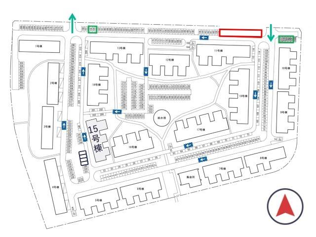 金岡東第6 団地駐車場(15号棟付近)の駐車場写真