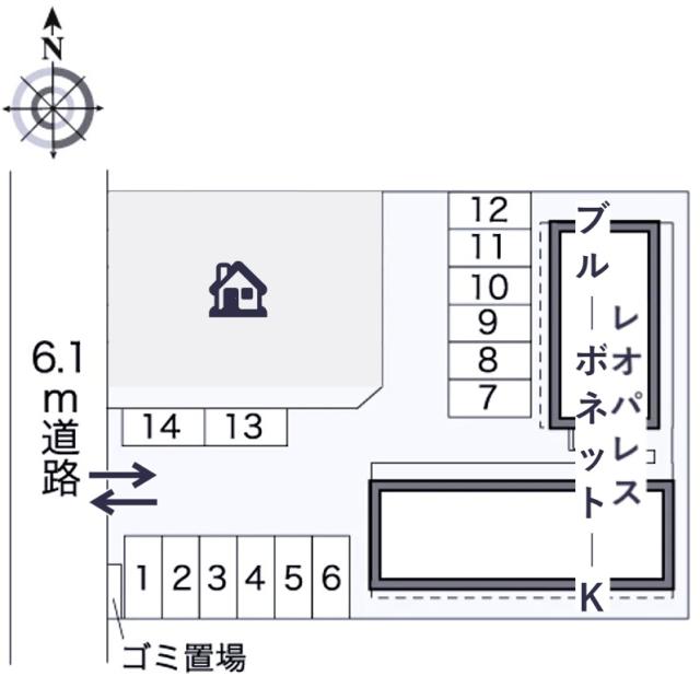 レオパレスブルーボネットーK駐車場【22224】の駐車場写真