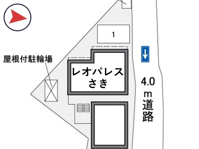 レオパレスさき駐車場【39596】の駐車場写真