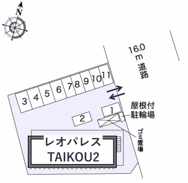 レオパレスTAIKOU2駐車場【32264】の駐車場写真