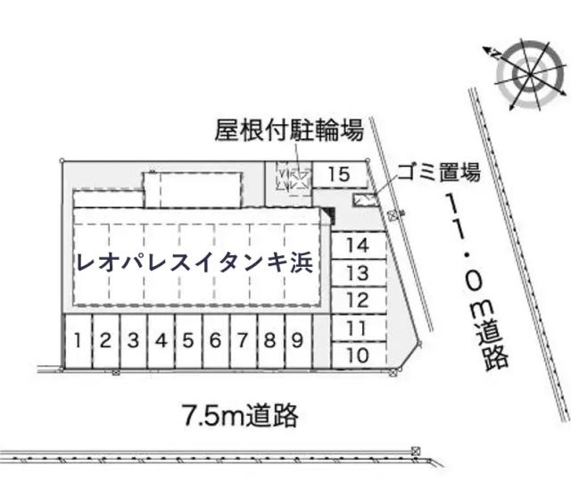 レオパレスイタンキ浜駐車場【43348】の駐車場写真
