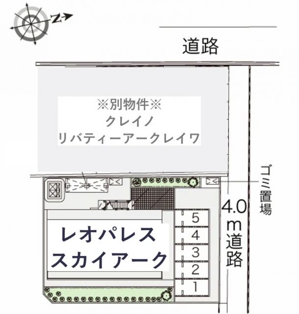 レオパレススカイアーク駐車場【42087】の駐車場写真