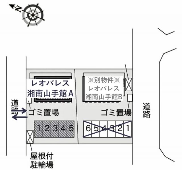 レオパレス湘南山手館A駐車場【29920】の駐車場写真