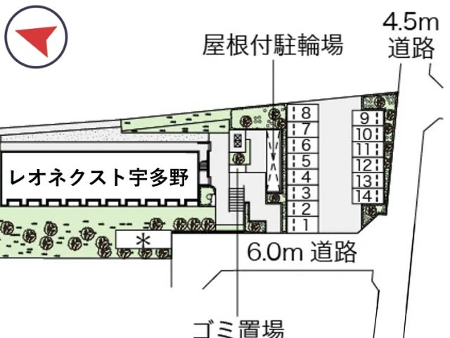 レオネクスト宇多野駐車場【53802】の駐車場写真
