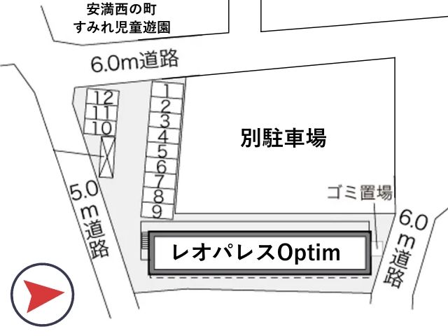 レオパレスOptim安満駐車場【28087】の駐車場写真