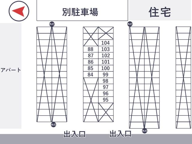 ワークショップ24駐車場 Bブロックの駐車場写真