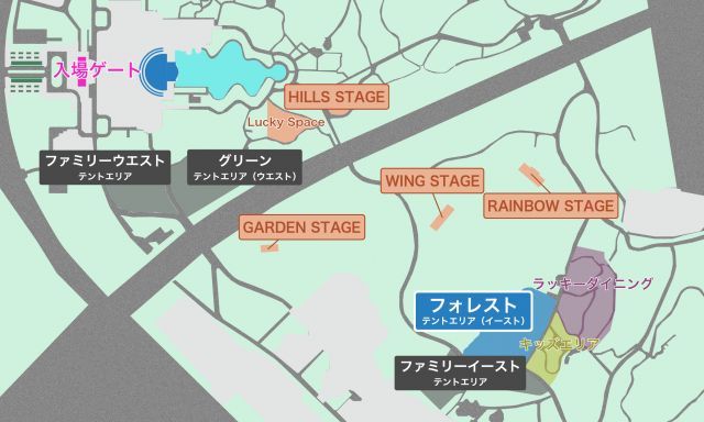 【フォレストテント付き駐車券】西駐車場 8/11(火・祝)用 LuckyFes'26の駐車場写真