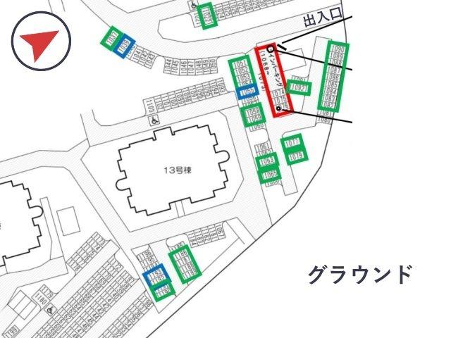 赤坂台3丁 団地駐車場(12号棟付近)の駐車場写真