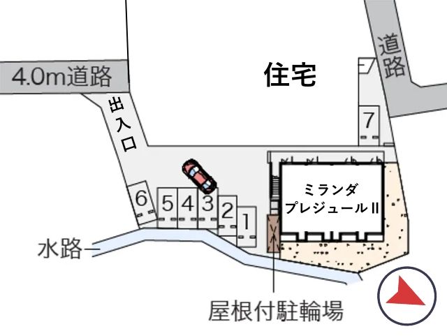 ミランダプレジュールⅡ駐車場【55949】の駐車場写真