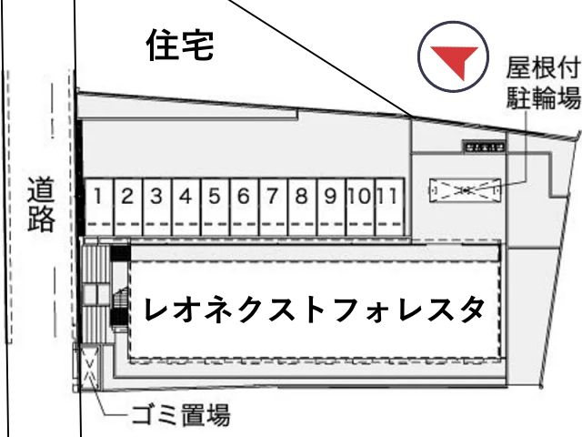 レオネクストフォレスタ駐車場【43055】の駐車場写真
