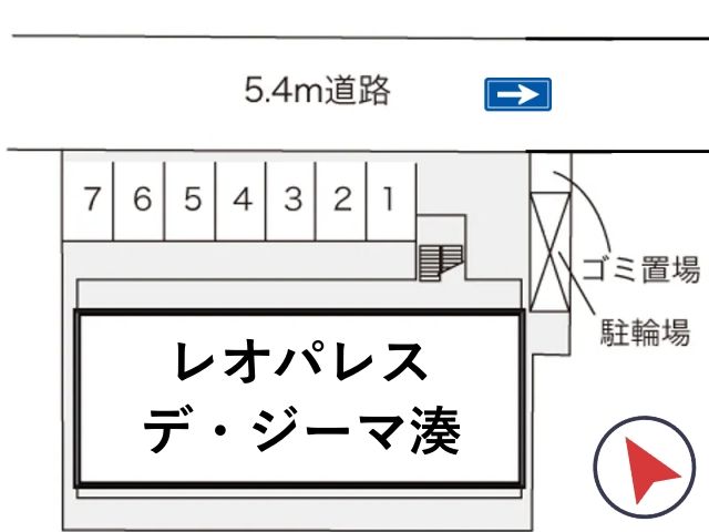 レオパレスデ・ジーマ湊駐車場【22262】の駐車場写真