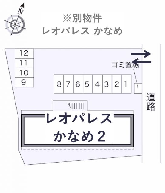 レオパレスかなめ2駐車場【21786】の駐車場写真