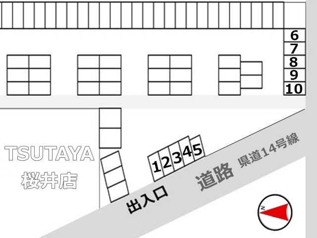 駐車場の配置図です。