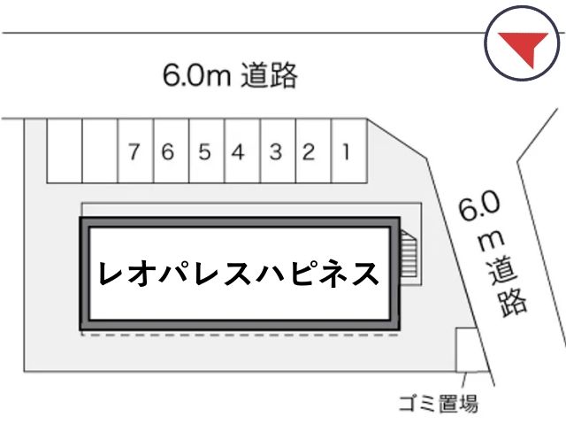 レオパレスハピネス駐車場【23293】の駐車場写真