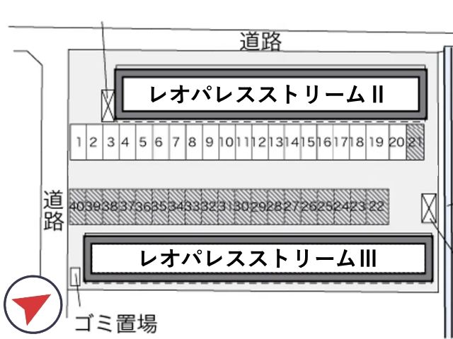 レオパレスストリームⅢ駐車場【28315】の駐車場写真
