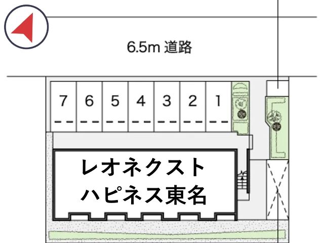 レオネクストハピネス東名駐車場【53759】の駐車場写真