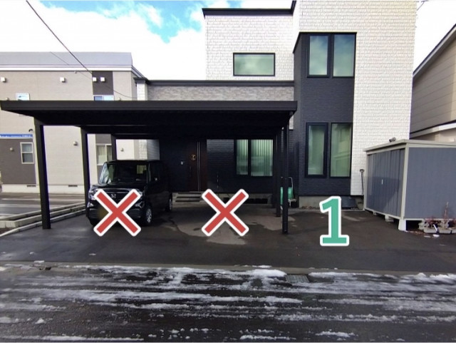 豊平区福住1条3丁目駐車場（ドームまで徒歩17分）の駐車場写真