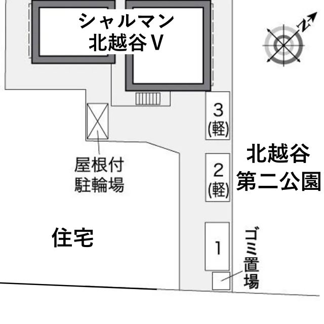 レオパレスシャルマン北越谷Ⅴ駐車場【26758】の駐車場写真