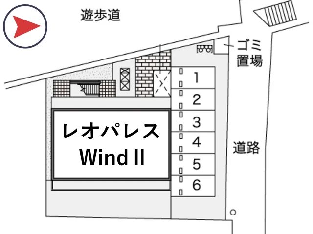 レオパレスWindⅡ駐車場【45612】の駐車場写真