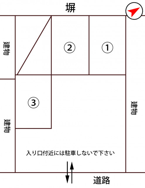 川西町1-12 アキッパ駐車場の駐車場写真