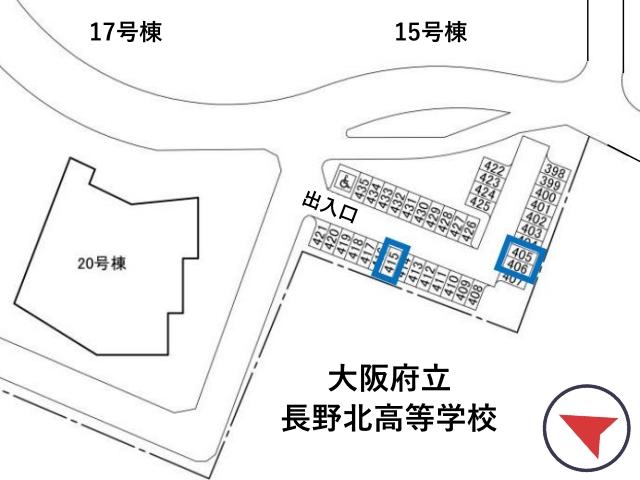 河内長野木戸団地駐車場(20号棟付近)の駐車場写真