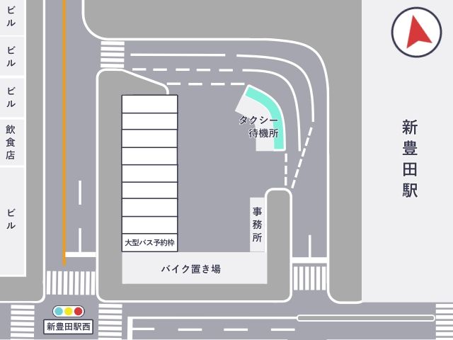 新豊田駅西大型バス 予約駐車場の駐車場写真