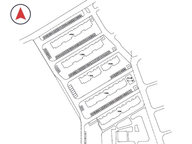 浅香山住宅 団地駐車場(11号棟付近)の駐車場写真