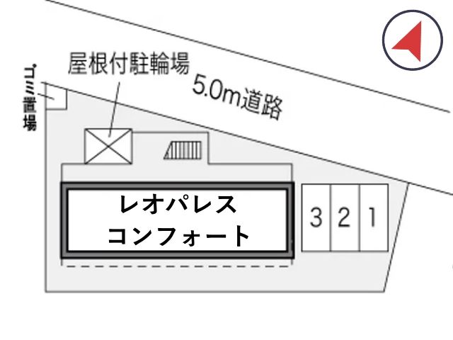 レオパレスコンフォート駐車場【21606】の駐車場写真