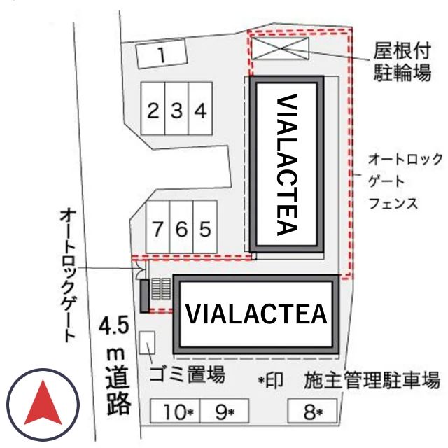 レオパレスVIALACTEA駐車場【36152】の駐車場写真