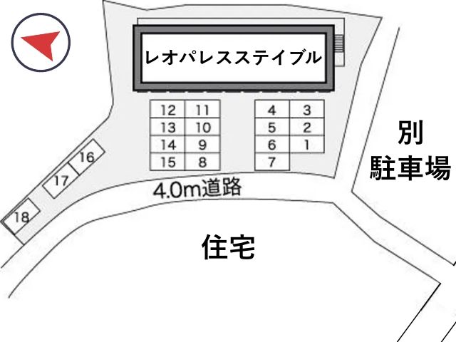 レオパレスステイブル駐車場【27042】の駐車場写真