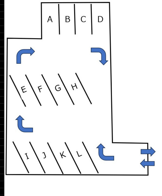 ロケット観測拠点P(ヒコウ式)の駐車場写真