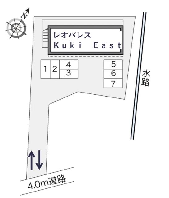 レオパレスKuki East駐車場【21474】の駐車場写真