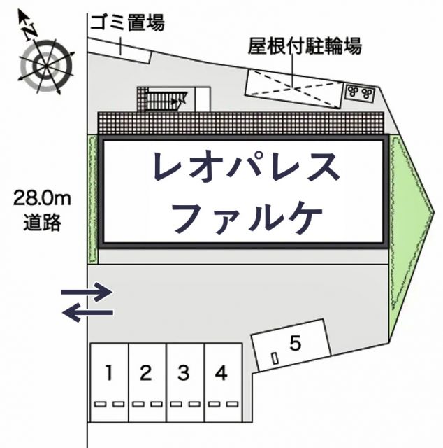 レオパレスファルケ駐車場【47268】の駐車場写真