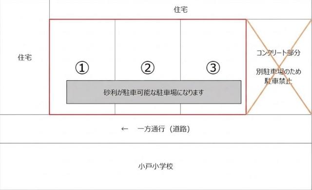 小戸小学校前駐車場【1】の駐車場写真
