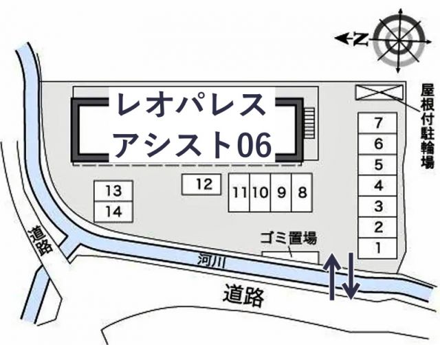レオパレスアシスト06駐車場【26132】の駐車場写真