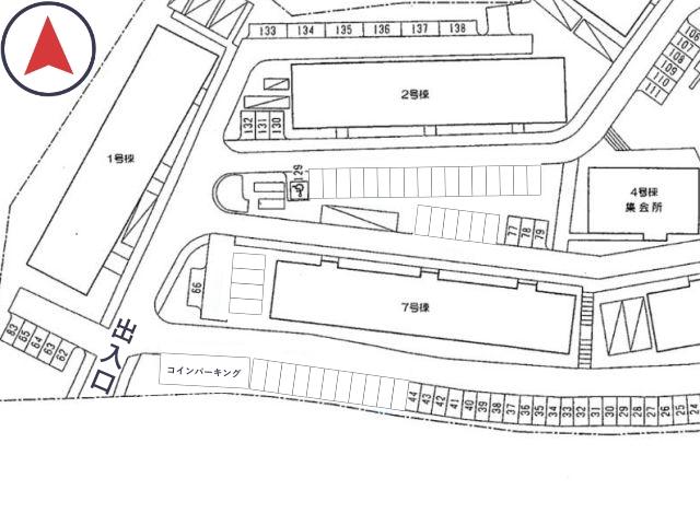 御池台2丁 団地駐車場(2号棟付近)の駐車場写真