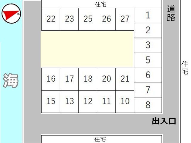 駐車場全体の区画図です。