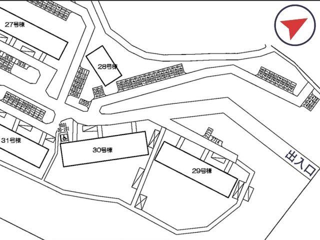 赤坂台3丁 団地駐車場(28号棟付近)の駐車場写真