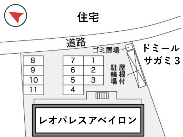 レオパレスアペイロン駐車場【27340】の駐車場写真