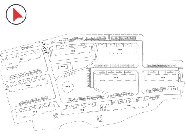 楠風台団地駐車場(4号棟付近)の駐車場写真