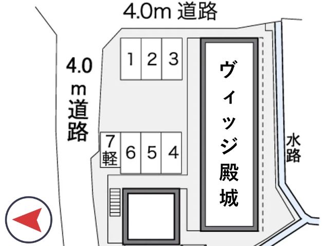 レオパレスヴィレッジ殿城駐車場【40323】の駐車場写真